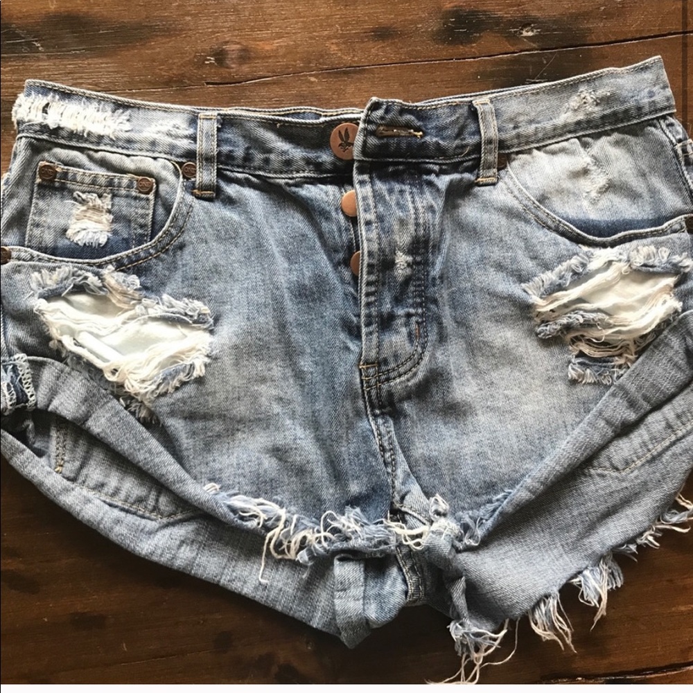 One teaspoon Bandit Button Fly Shorts